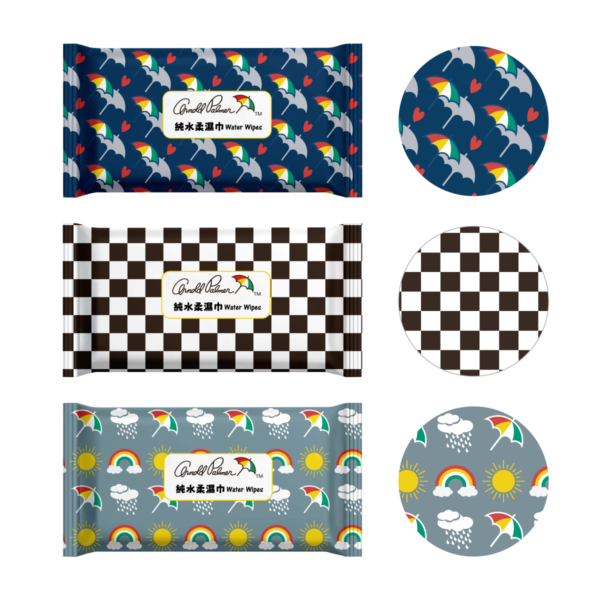 雨傘牌-迷你包-商品圖_2 【Arnold Palmer 雨傘】純水柔濕巾 迷你包 8抽 10包/組